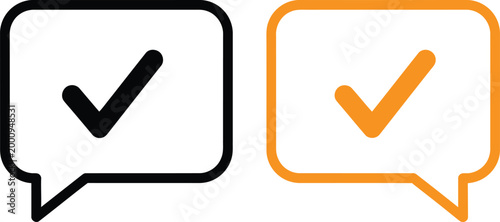 Check mark chat bubbles Vector