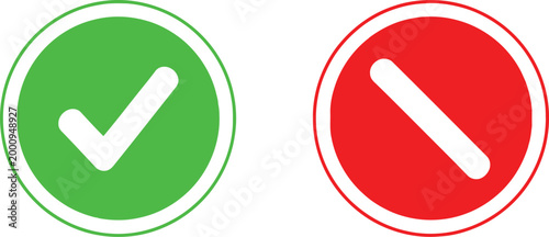 Check and cross mark icons Vector