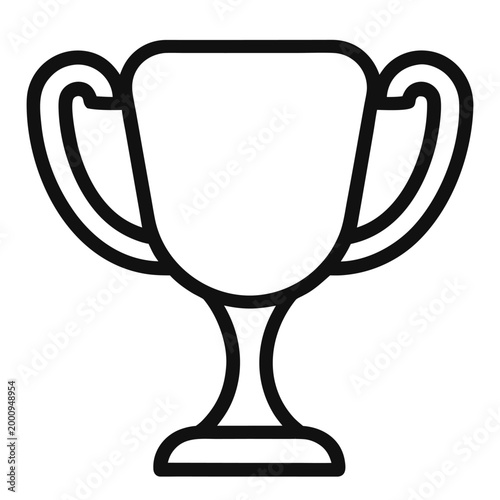 A silver trophy cup award for a first place champion and winner is isolated on a white background as a transparent glass object representing success and achievement in sport