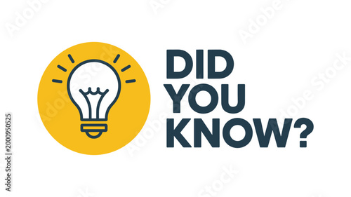 Yellow lightbulb with keywords black filament next to bold black text saying did you know