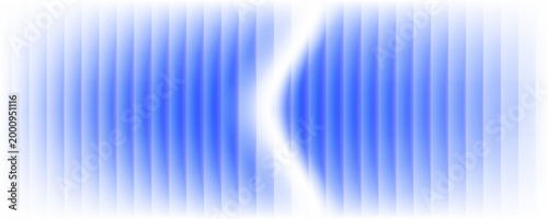 Abstract vertical blue light bar pattern background with glowing cyan center, creating a vibrant digital sound wave or equalizer effect, isolated on