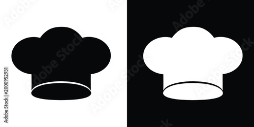 Schilderij op canvas Chef hat vector icon