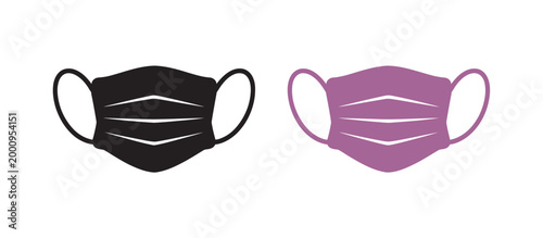 Mask element icon vector illustration, essential symbol for protection anonymity privacy identity disguise theatrical performance security app interface design usage