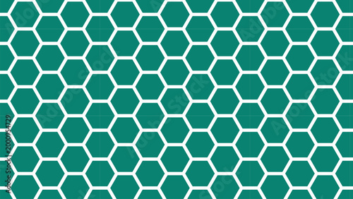 Hexagonal pattern with green and white color scheme
