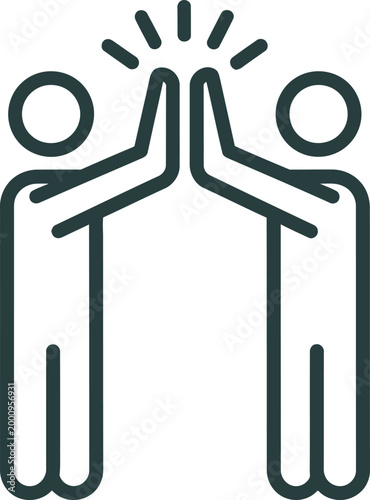 Partnership, teamwork, collaboration, business handshake icon, agreement symbol