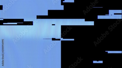 Minimalist Blue Glitch Background with Digital Data Corruption and Cyber Security Artifacts. Ideal for cybersecurity presentations, website landing pages, and modern tech-themed graphic designs.