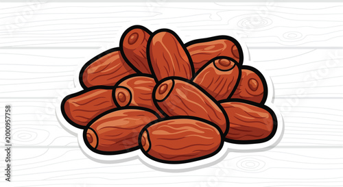 A pile of brown almonds.