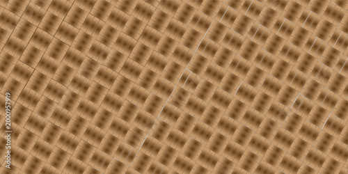 Vector geometric seamless pattern bamboo brown woven