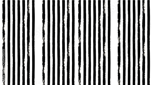 Abstract black and white vertical stripes pattern with rough textured edges, a dynamic and modern background design