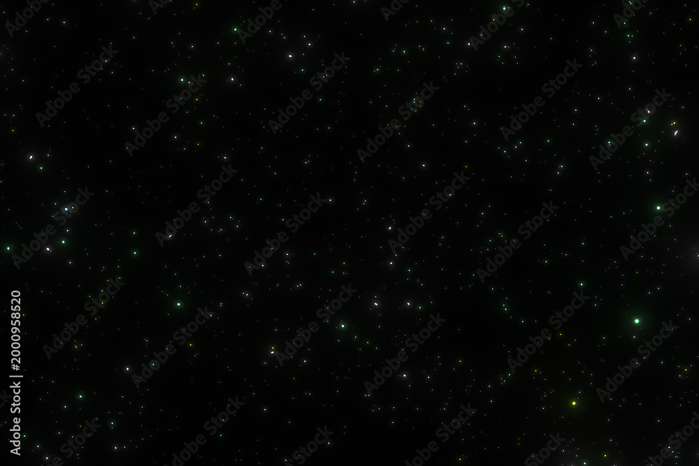 Obraz premium Star field illustration with shimmering lights on a dark space background
