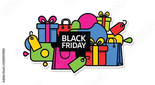 Black Friday shopping sale discount gifts.