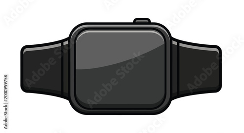 Black smartwatch with square face.