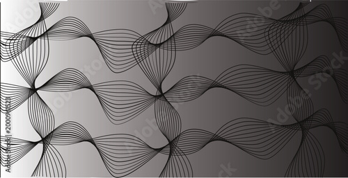 Abstract Wave Line Pattern Background - Modern Geometric Flow Design - Seamless Vector Art