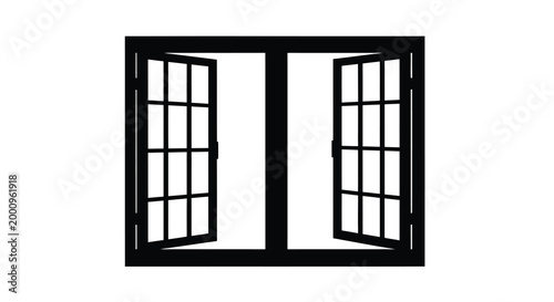 open french doors silhouette high quality professional detailed