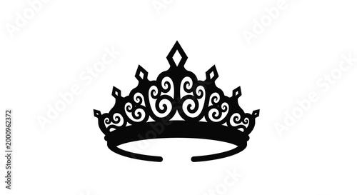 ornate crown silhouette high quality professional detailed modern