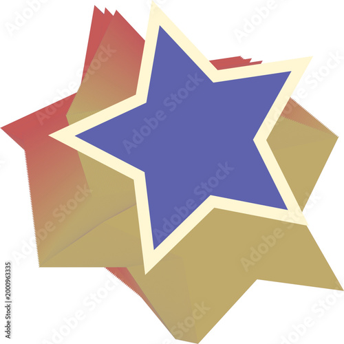 blue star on white background 