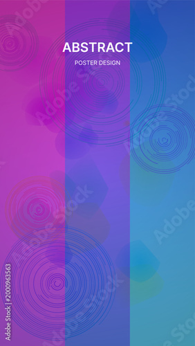 Abstract poster design, colorful background, gradient template, vector illustration