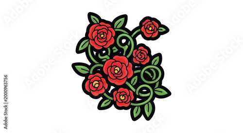 Colorful Roses in a Bouquet.