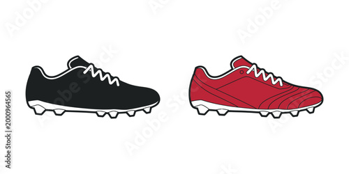 soccer cleats, professional black red footwear designed for speed, agility, traction on grass field during competitive football matches play performance