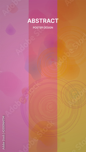 Abstract poster design, colorful background, gradient template, vector illustration