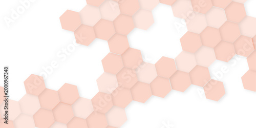 Modern abstract orange hexagon pattern, Clear pattern abstract background hexagon, abstract orange hexagon pattern perfect for banner poster, Orange hexagon background. vector