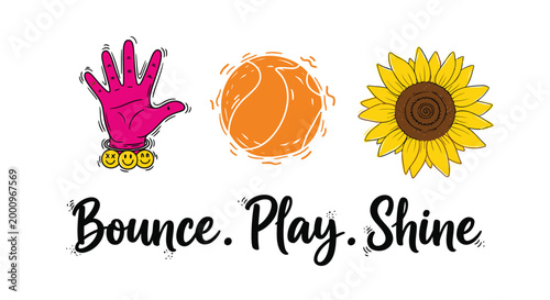 Inspirational motivational icons, colorful vector graphics, growth mindset symbols, positive affirmations