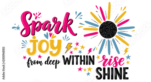 Inspirational motivational icons, colorful vector graphics, growth mindset symbols, positive affirmations