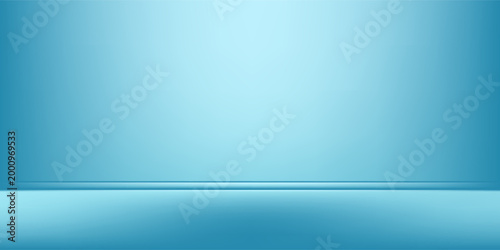 soft blue room studio wall banner and blank backgroun