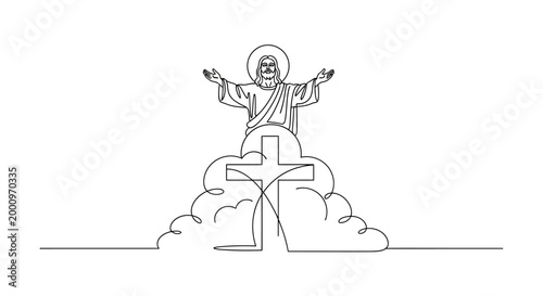 Jesus Christ on the cross heaven.