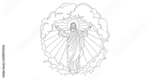 Jesus Christ in Heavenly Glory Symbol.