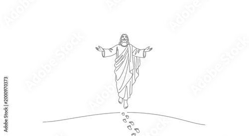 Jesus Christ Statue Religious Icon.