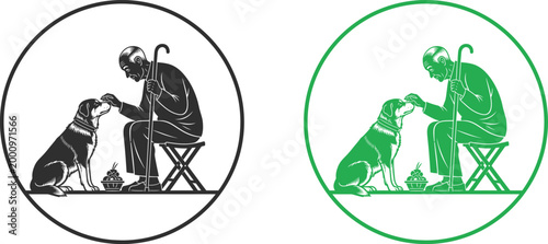 Heartwarming fathers day illustration a father son and loyal dog sharing a special bond of love