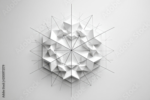 Symmetrical Pentagon Geometric Art modern design graphic