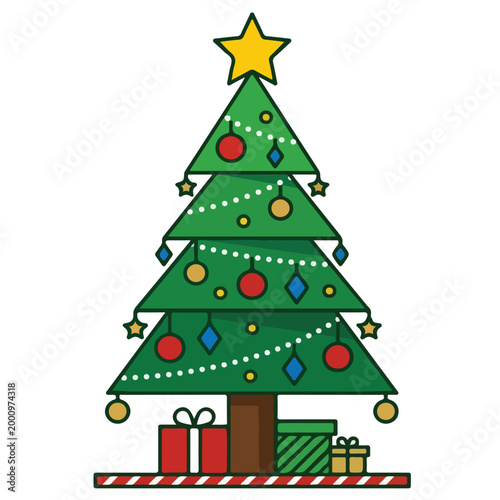 christmas tree with gifts