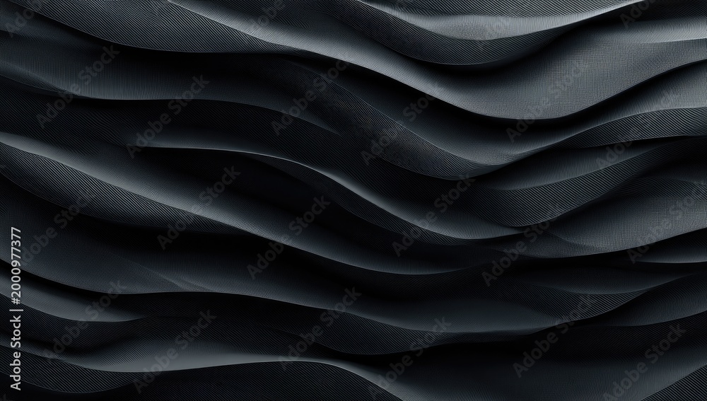 Fototapeta premium Dark, textured, wavy surface