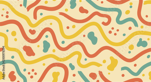 Abstract colorful scribble pattern a playful and modern background design