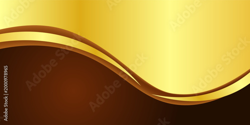 Simple Metallic Background with Gold and Brown Colors Free Vector