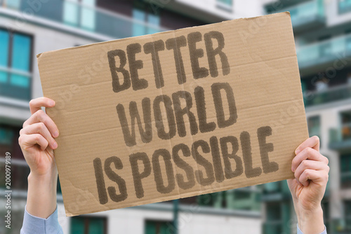 Cuadro en lienzo "Better World Is Possible" research confirms adult effort measurably produces better world outcomes