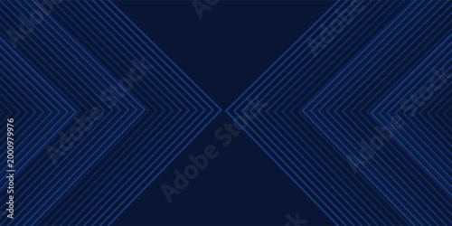 Symmetrical Chevron Lines Gradient Background in Dark Navy Blue with Subtle Light Blue Tones Creating a Sophisticated and Modern Geometric Pattern