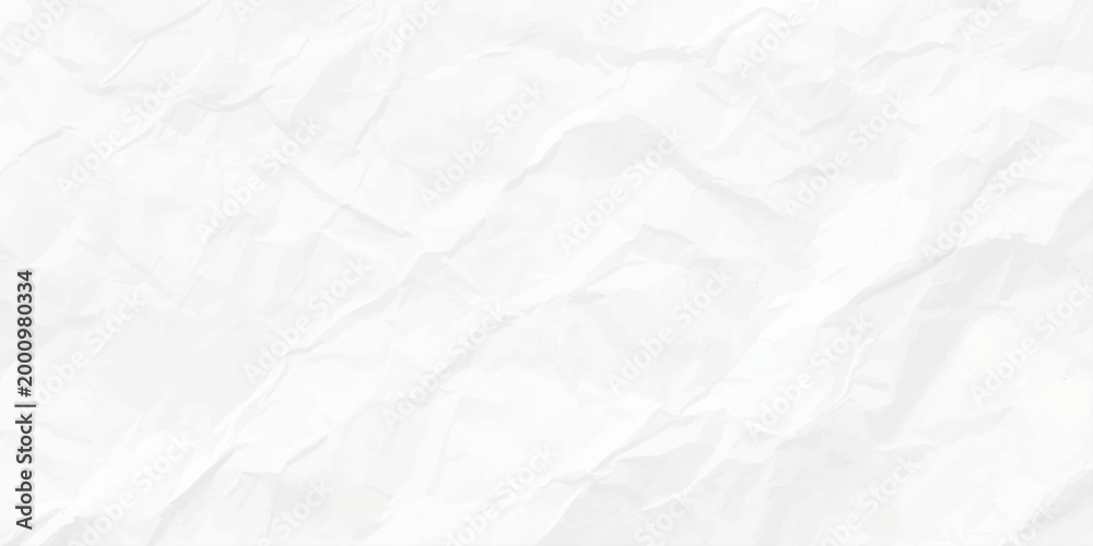 Obraz premium White crumpled paper texture background with organic folds and shadows, minimalist blank parchment for design mockups. minimalist background featuring the textured surface of white crumpled paper