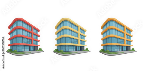 modern building on white background