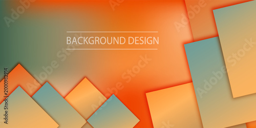 Square shapes composition geometric abstract background. 3D shadow effects and fluid gradients. Modern overlapping forms. Vector Illustration For Wallpaper, Banner, Background, Card, Book