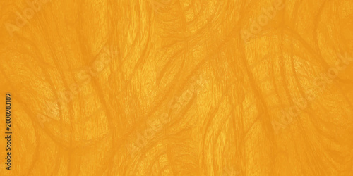 A natural dark oak hardwood floor design features a textured brown wood grain pattern on a weathered timber plank board surface for a rustic material wallpaper background. Golden yellow wood grain