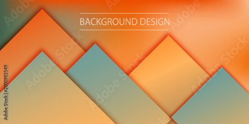 Square shapes composition geometric abstract background. 3D shadow effects and fluid gradients. Modern overlapping forms. Vector Illustration For Wallpaper, Banner, Background, Card, Book