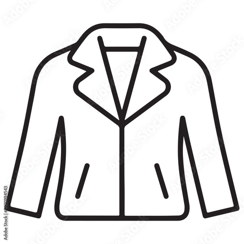minimalist line art jacket vector illustration