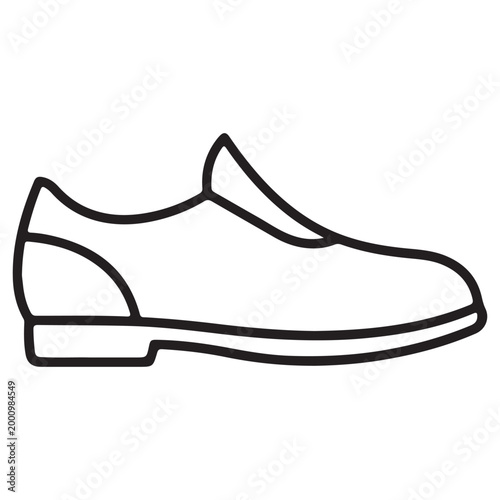 minimalist line art shoe vector illustration
