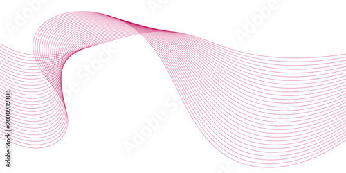 Abstract Red Wave Line Design Background, Flowing Red Ribbon Line for Website, Poster, Banner and Creative Design.