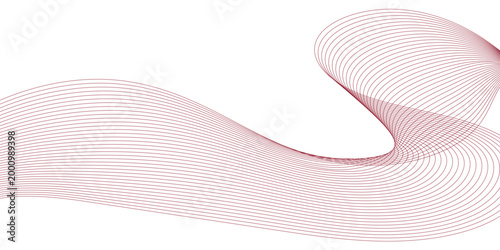 Red Wave Line Design Background, Abstract Flowing Red Line, Modern Red Wave for Banner, Poster, Website and Creative Graphic Design Vector.