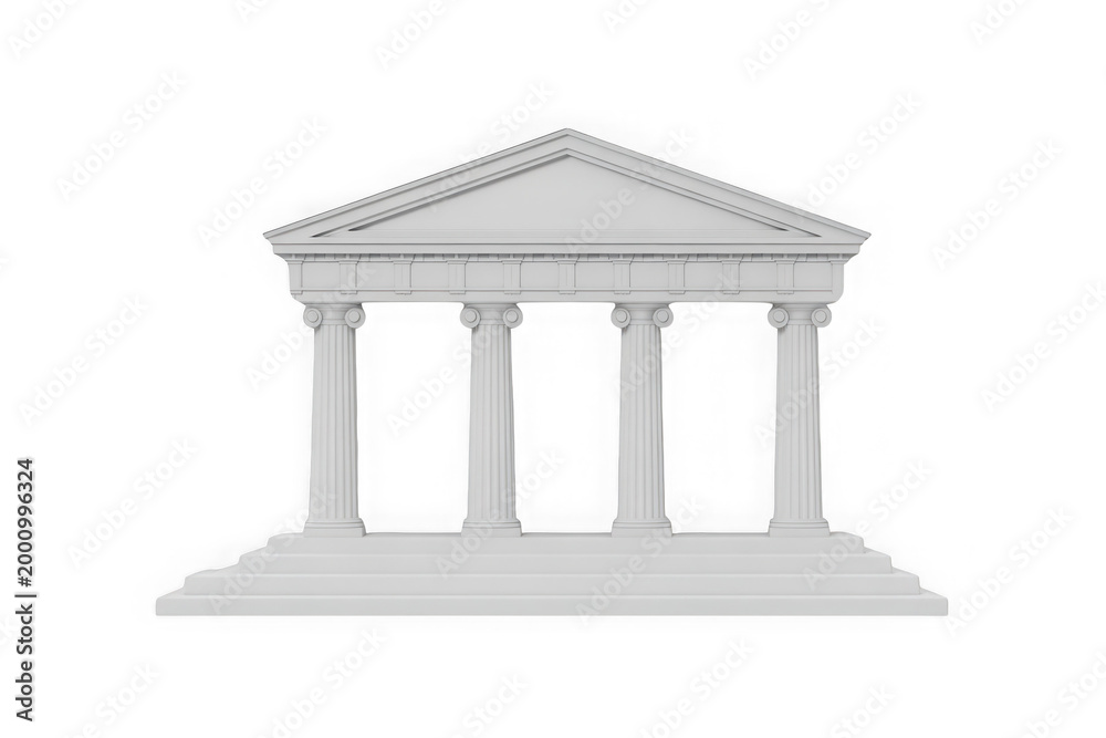 Fototapeta premium classical column isolated on white