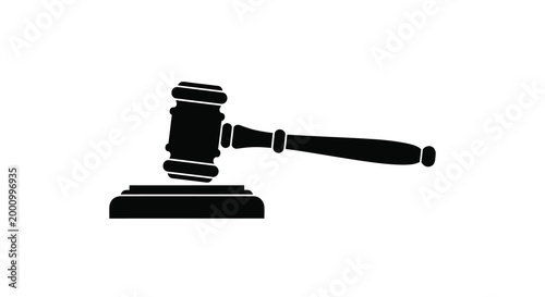 judge s gavel silhouette on white background high quality professional detailed modern elegant stylish clean crisp vibrant colorful digital creative